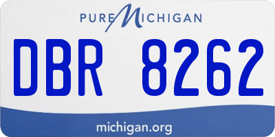 MI license plate DBR8262