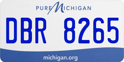 MI license plate DBR8265