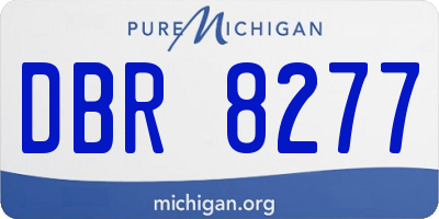 MI license plate DBR8277
