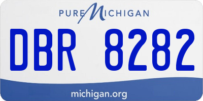 MI license plate DBR8282