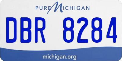 MI license plate DBR8284