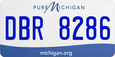MI license plate DBR8286