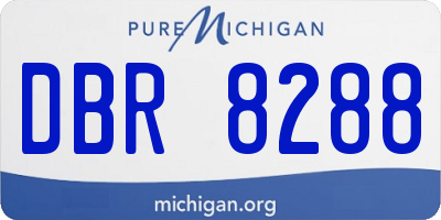 MI license plate DBR8288