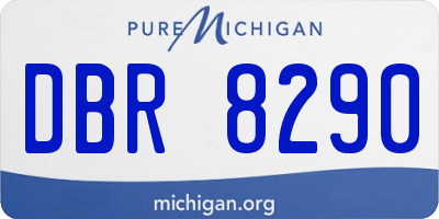 MI license plate DBR8290