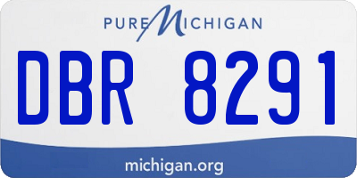 MI license plate DBR8291