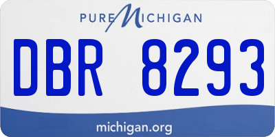 MI license plate DBR8293