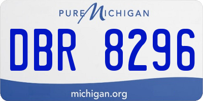 MI license plate DBR8296