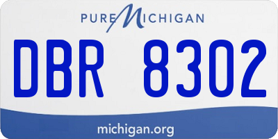 MI license plate DBR8302