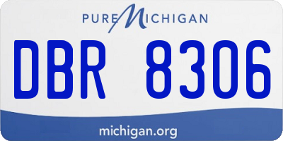 MI license plate DBR8306
