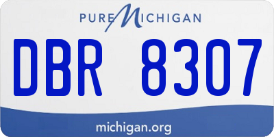 MI license plate DBR8307