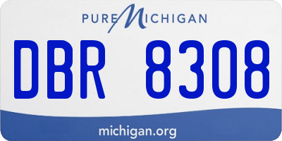 MI license plate DBR8308