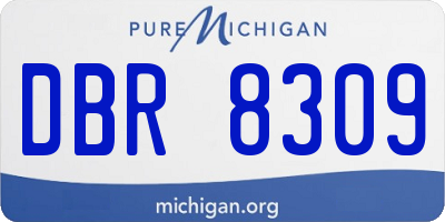 MI license plate DBR8309
