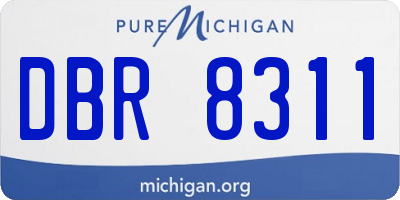 MI license plate DBR8311