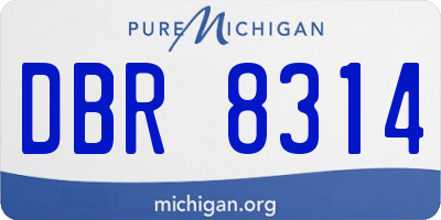 MI license plate DBR8314