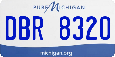 MI license plate DBR8320