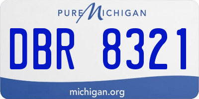 MI license plate DBR8321