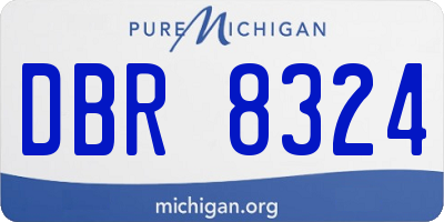 MI license plate DBR8324