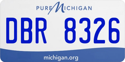 MI license plate DBR8326