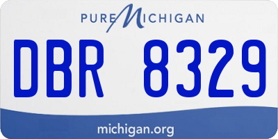 MI license plate DBR8329