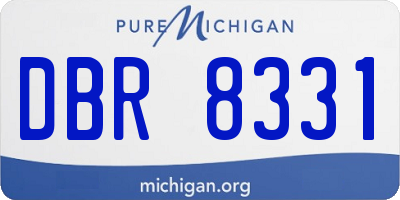MI license plate DBR8331