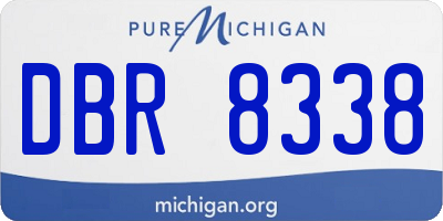 MI license plate DBR8338