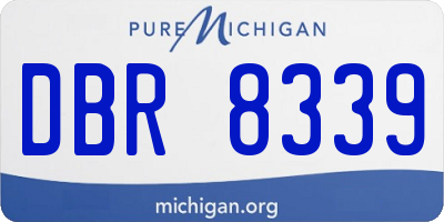MI license plate DBR8339