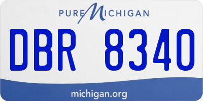 MI license plate DBR8340