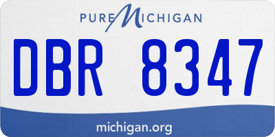 MI license plate DBR8347