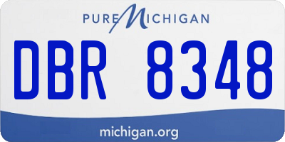 MI license plate DBR8348