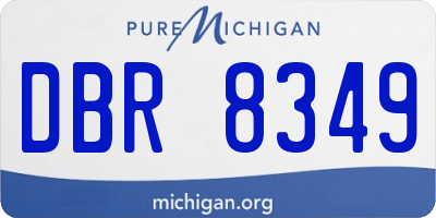 MI license plate DBR8349