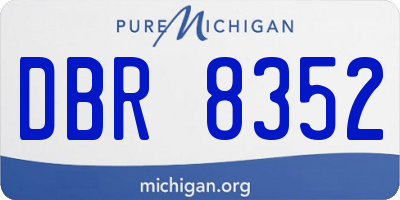 MI license plate DBR8352
