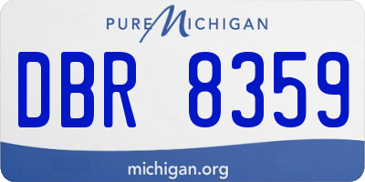 MI license plate DBR8359