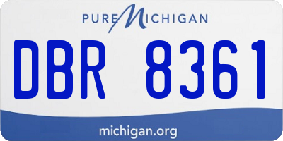 MI license plate DBR8361