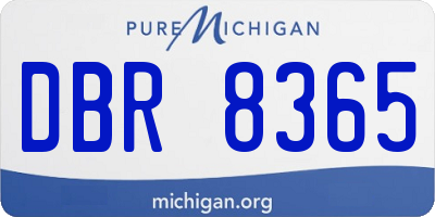 MI license plate DBR8365