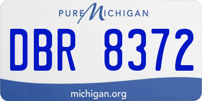 MI license plate DBR8372