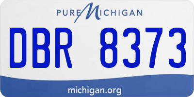 MI license plate DBR8373