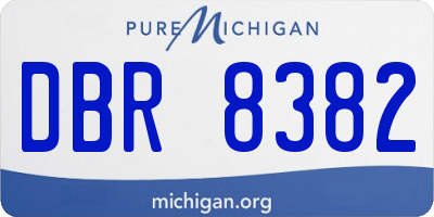MI license plate DBR8382