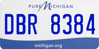 MI license plate DBR8384