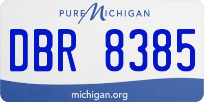 MI license plate DBR8385