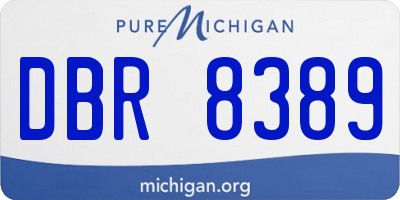 MI license plate DBR8389