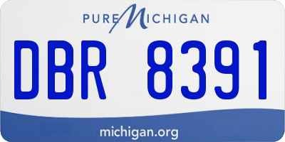 MI license plate DBR8391