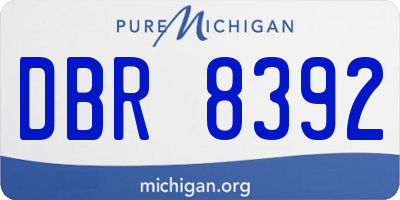 MI license plate DBR8392