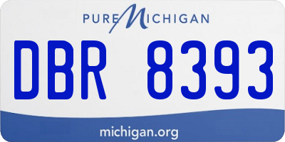 MI license plate DBR8393