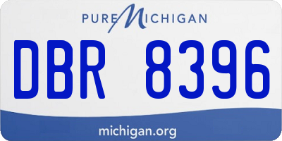 MI license plate DBR8396