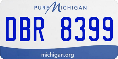 MI license plate DBR8399