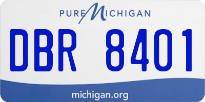 MI license plate DBR8401