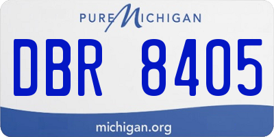 MI license plate DBR8405