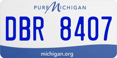 MI license plate DBR8407