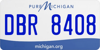 MI license plate DBR8408