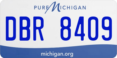MI license plate DBR8409